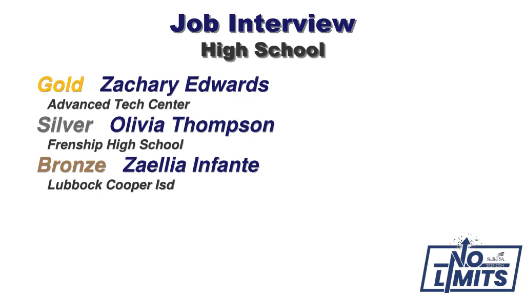 job interview high school