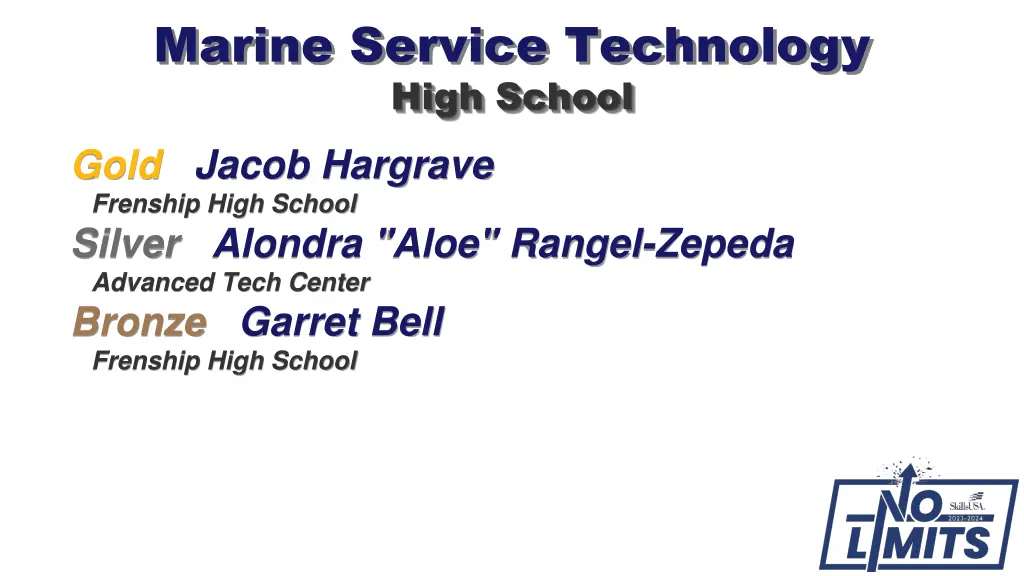 marine service technology high school gold jacob