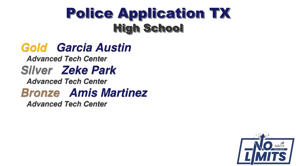 police application tx high school gold garcia