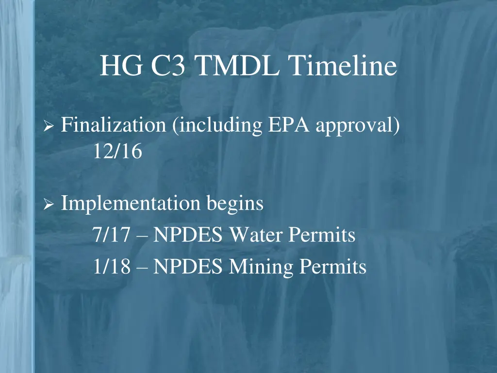 hg c3 tmdl timeline 2