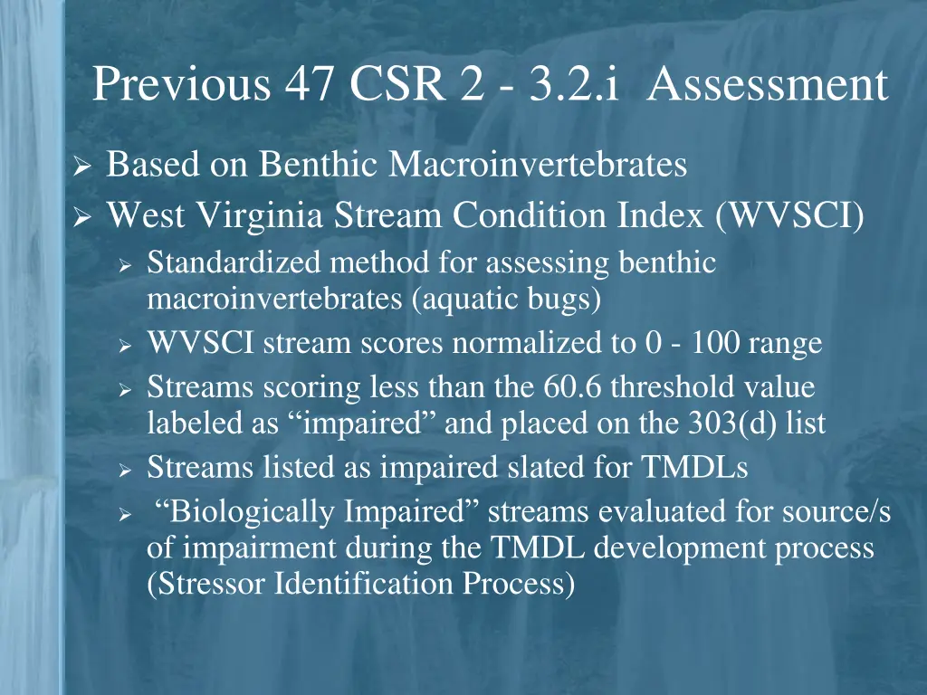 previous 47 csr 2 3 2 i assessment