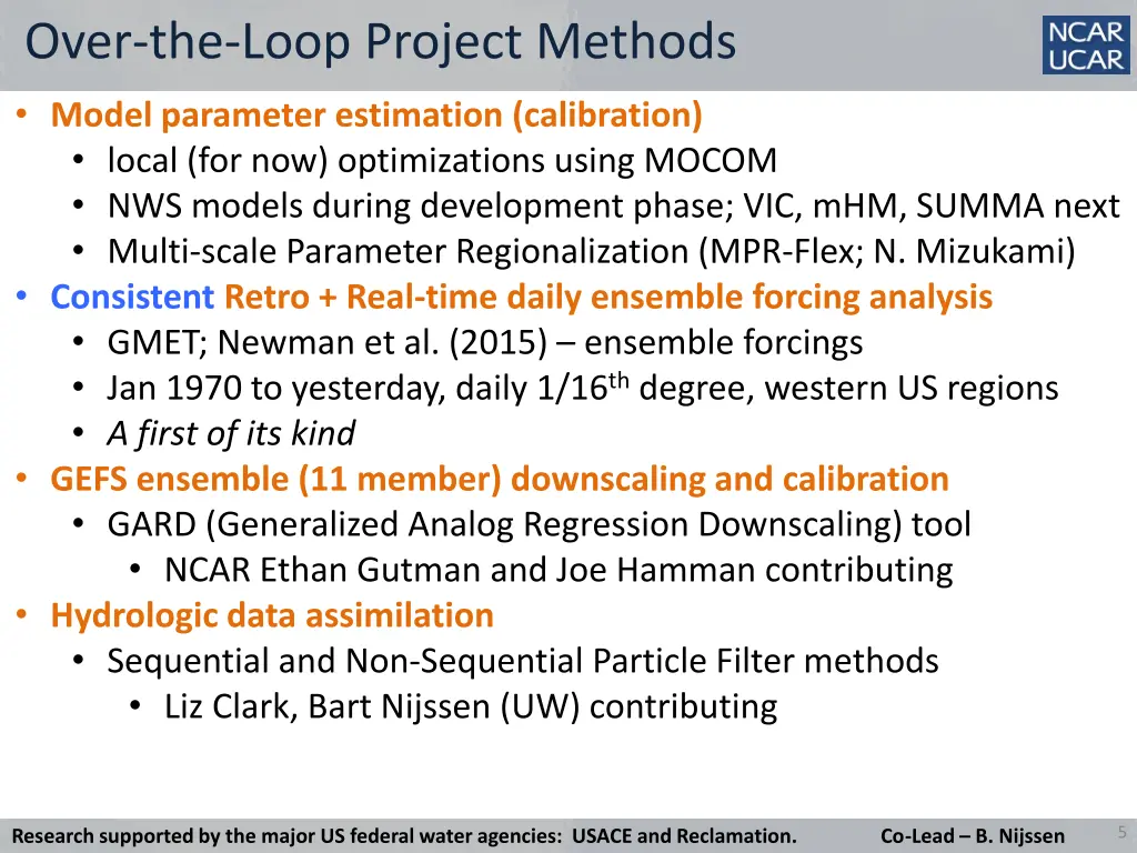 over the loop project methods