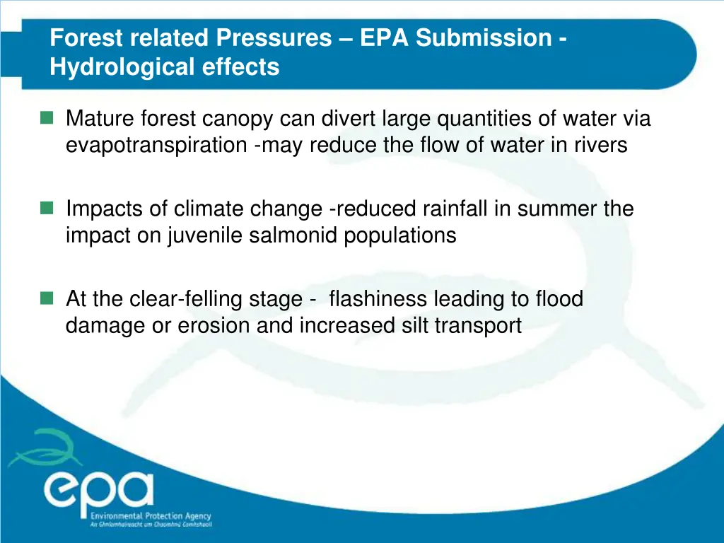 forest related pressures epa submission 2