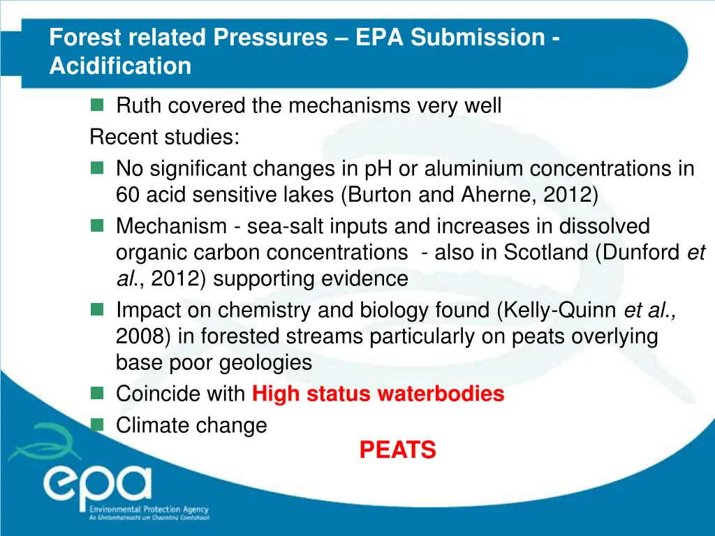 forest related pressures epa submission