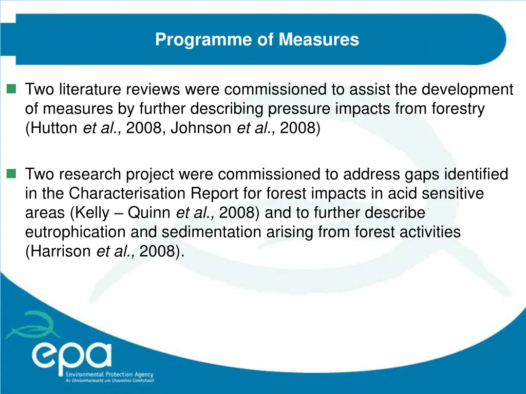 programme of measures