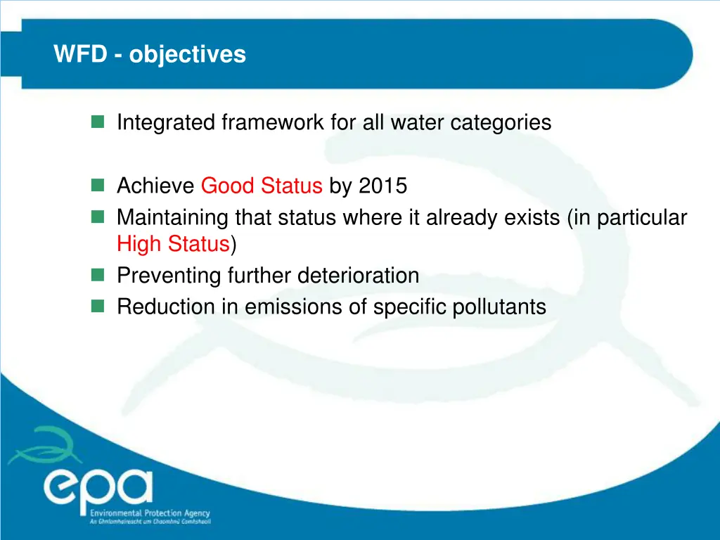 wfd objectives