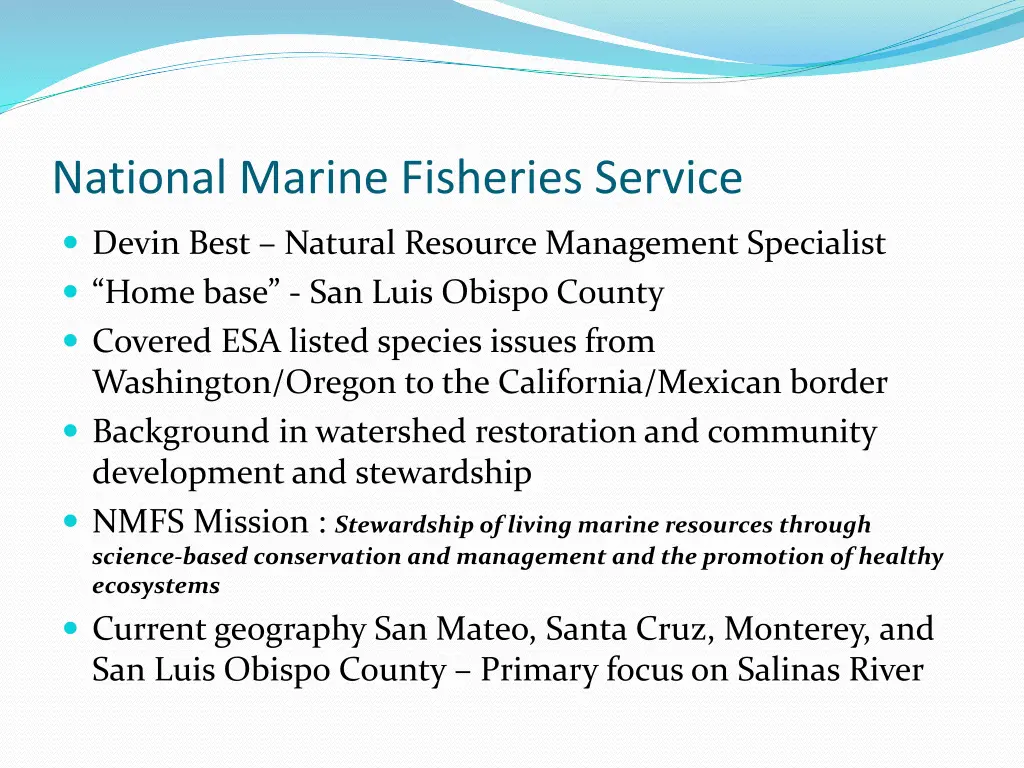 national marine fisheries service