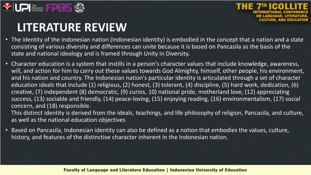 literature review the identity of the indonesian