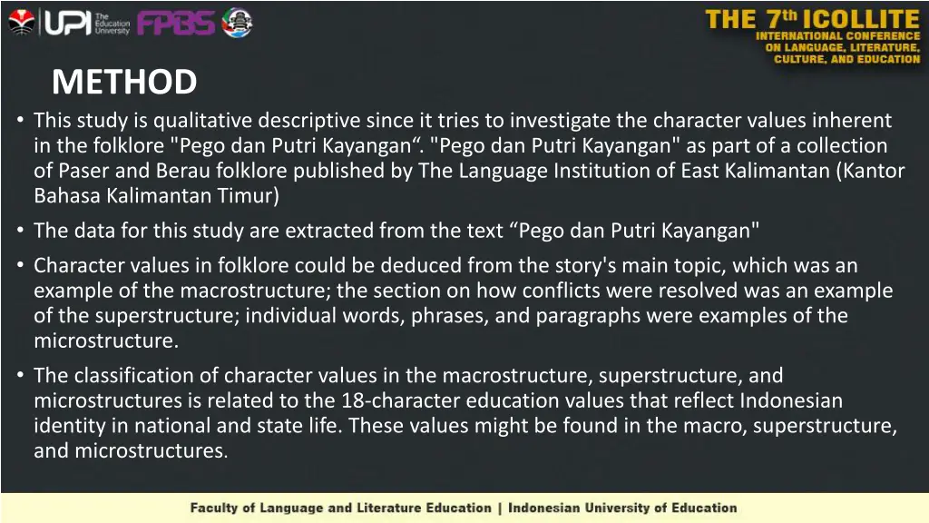 method this study is qualitative descriptive