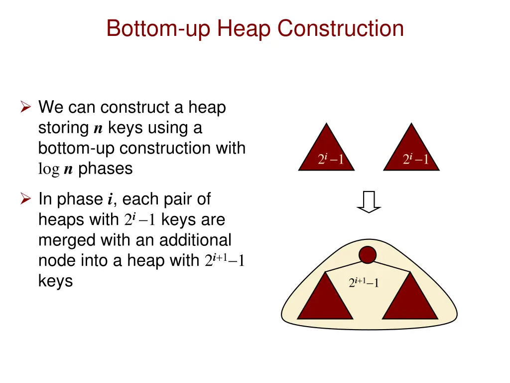 bottom up heap construction