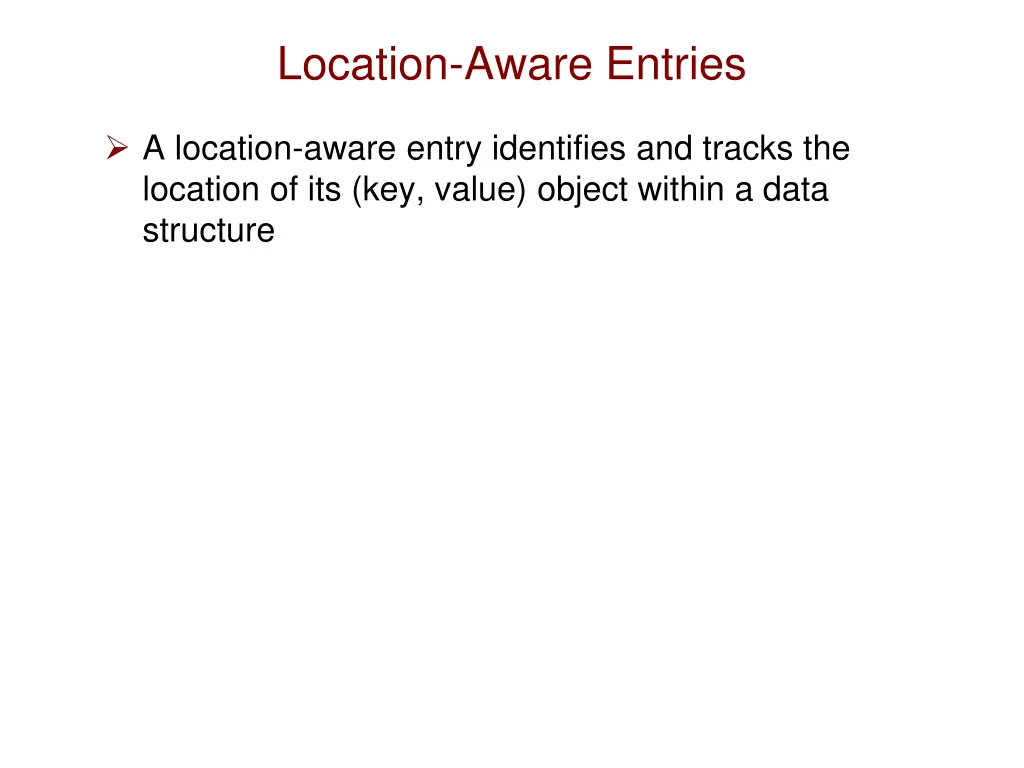 location aware entries