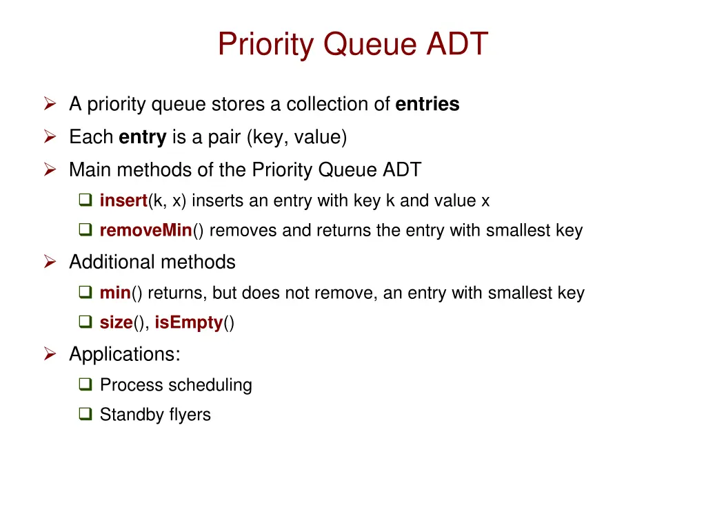 priority queue adt