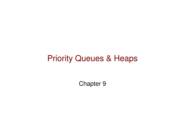 priority queues heaps