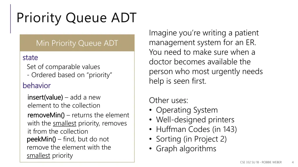 priority queue adt