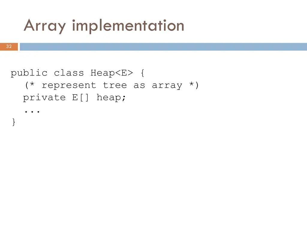 array implementation