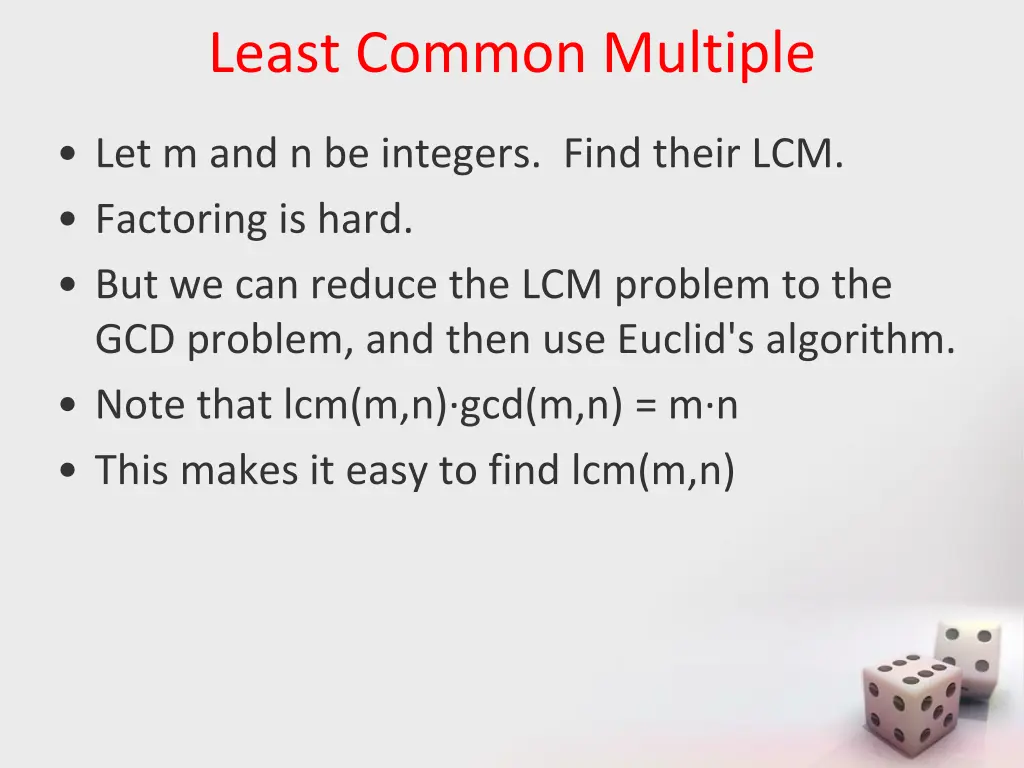 least common multiple