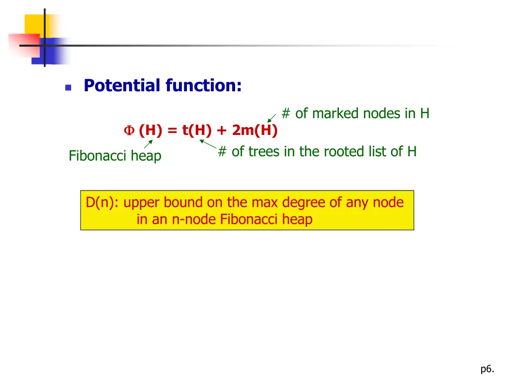 potential function h t h 2m h