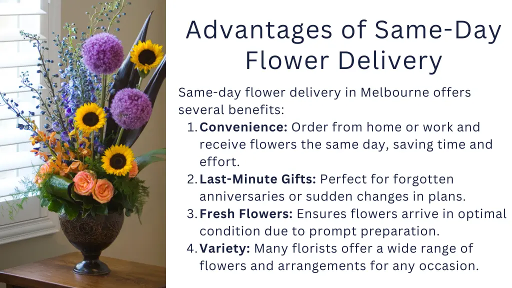 advantages of same day flower delivery