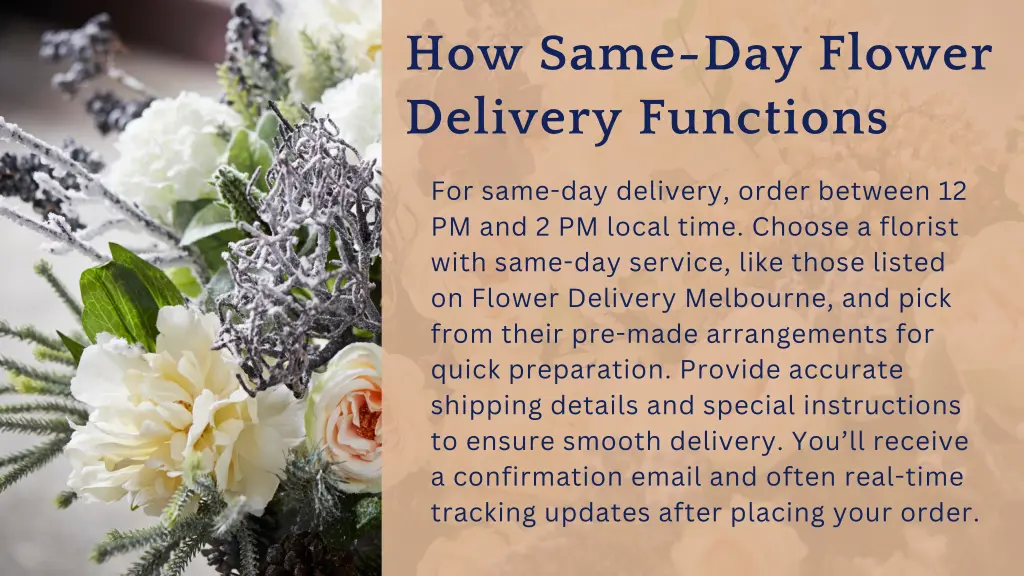 how same day flower delivery functions