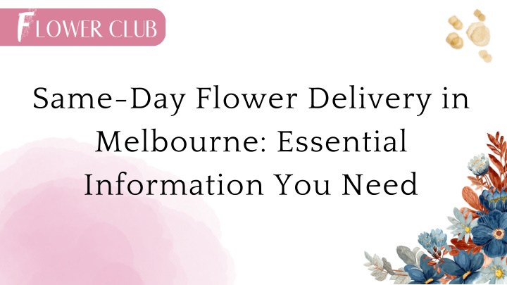 same day flower delivery in melbourne essential