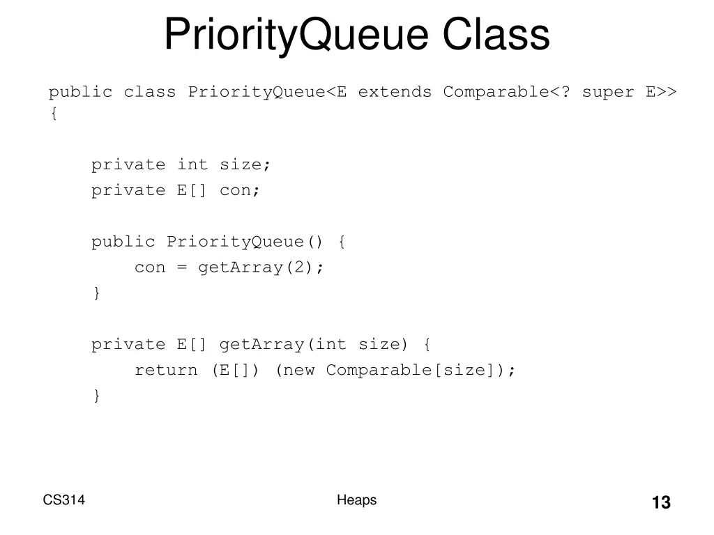 priorityqueue class