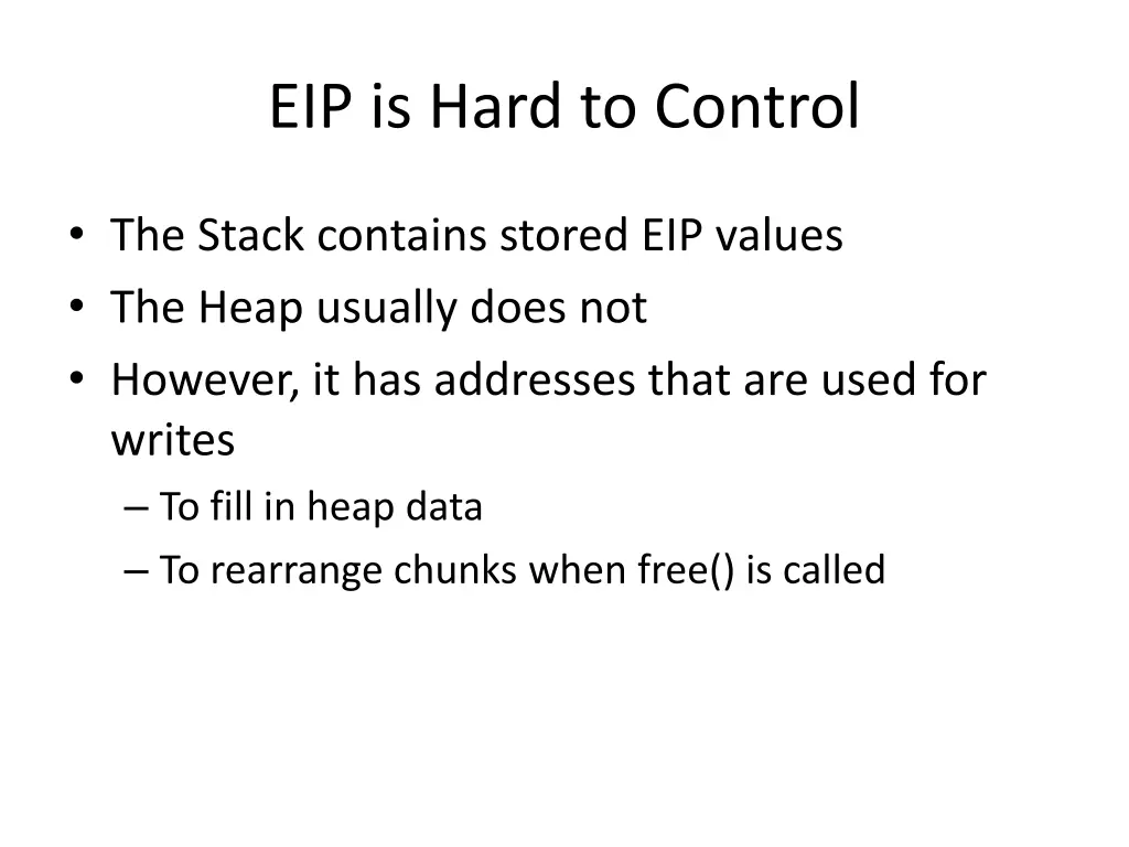 eip is hard to control