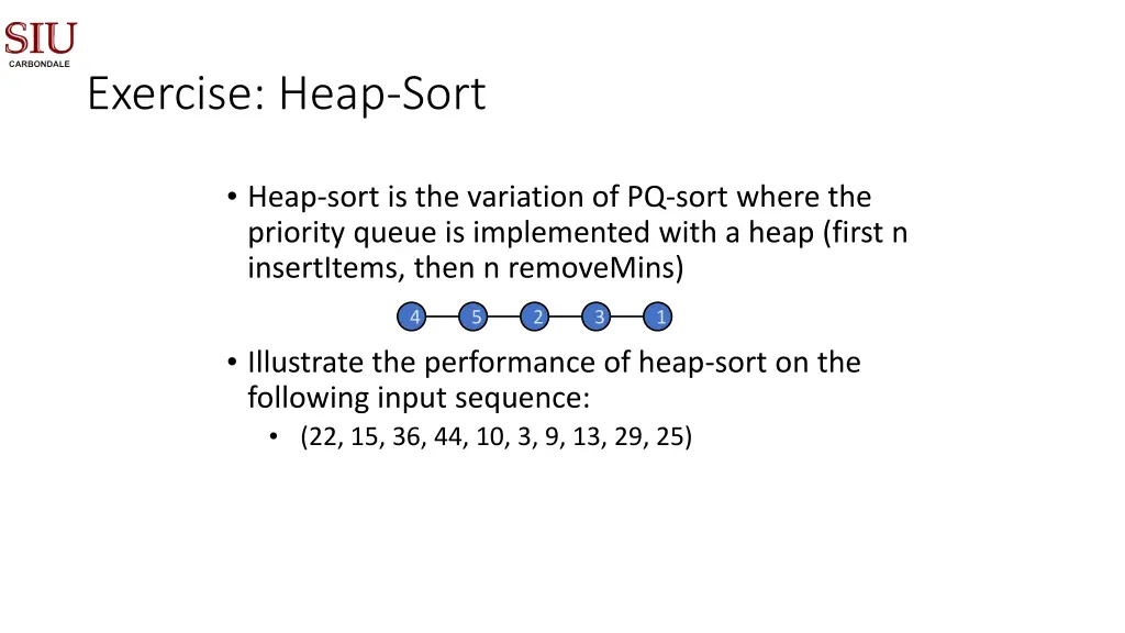 exercise heap sort