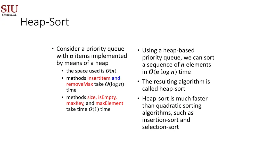 heap sort