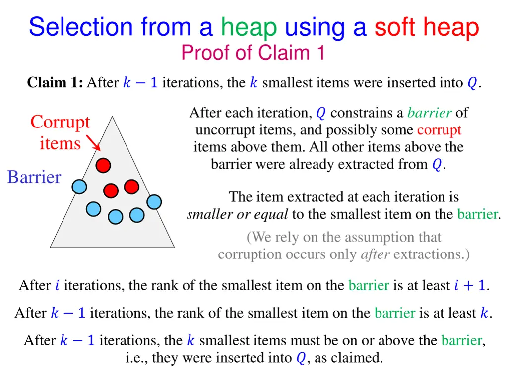 selection from a heap using a soft heap proof