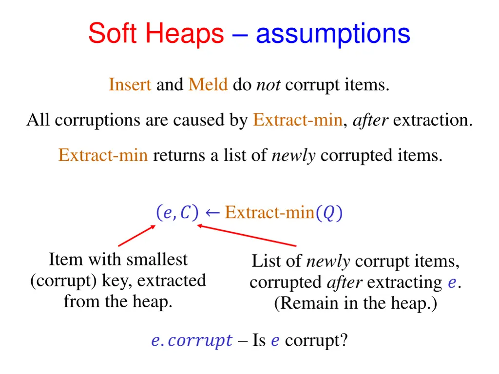 soft heaps assumptions