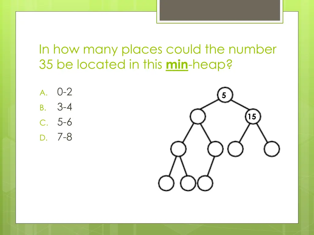 in how many places could the number 35 be located