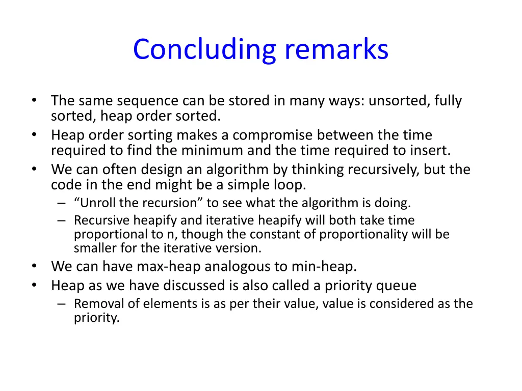 concluding remarks