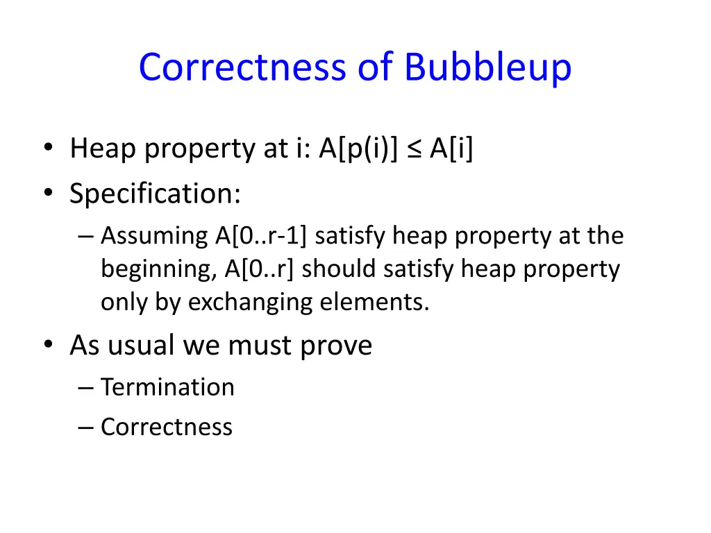 correctness of bubbleup