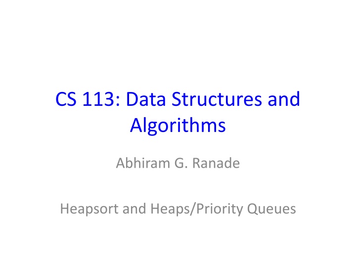 cs 113 data structures and algorithms