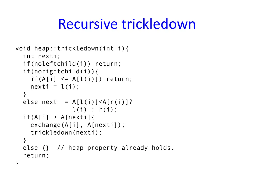 recursive trickledown