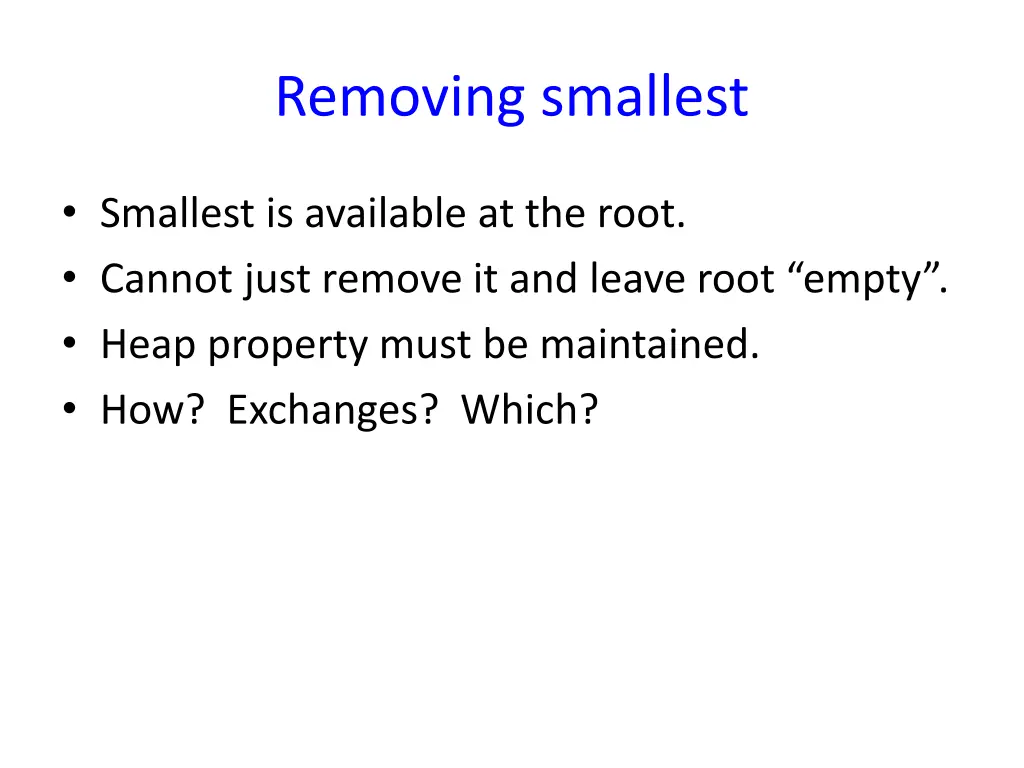 removing smallest