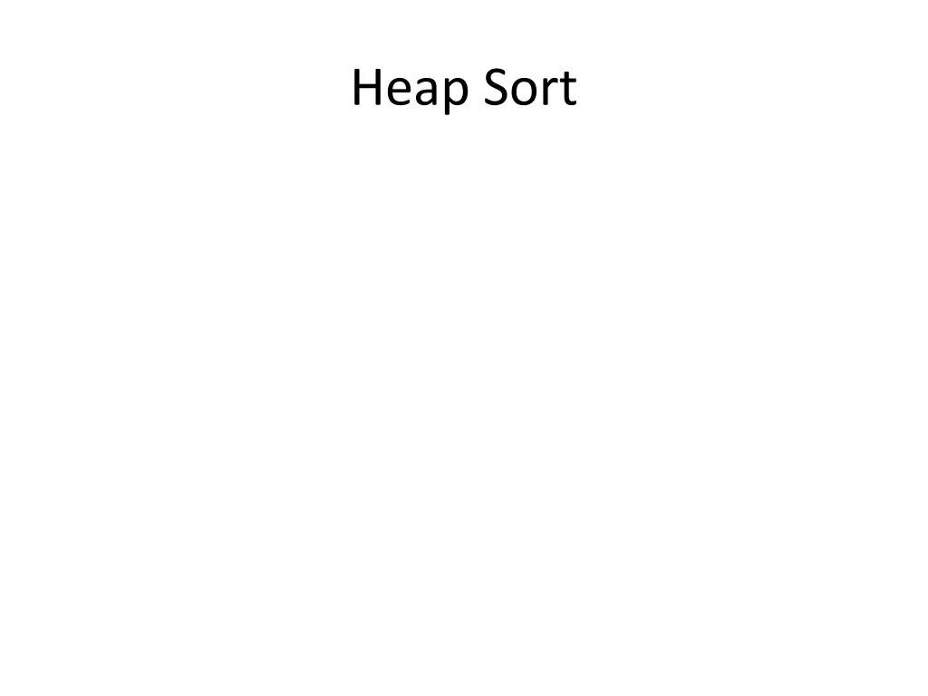 heap sort