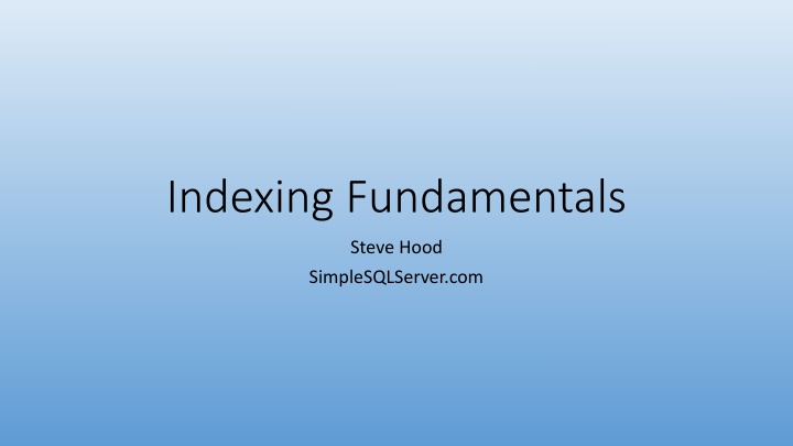 indexing fundamentals