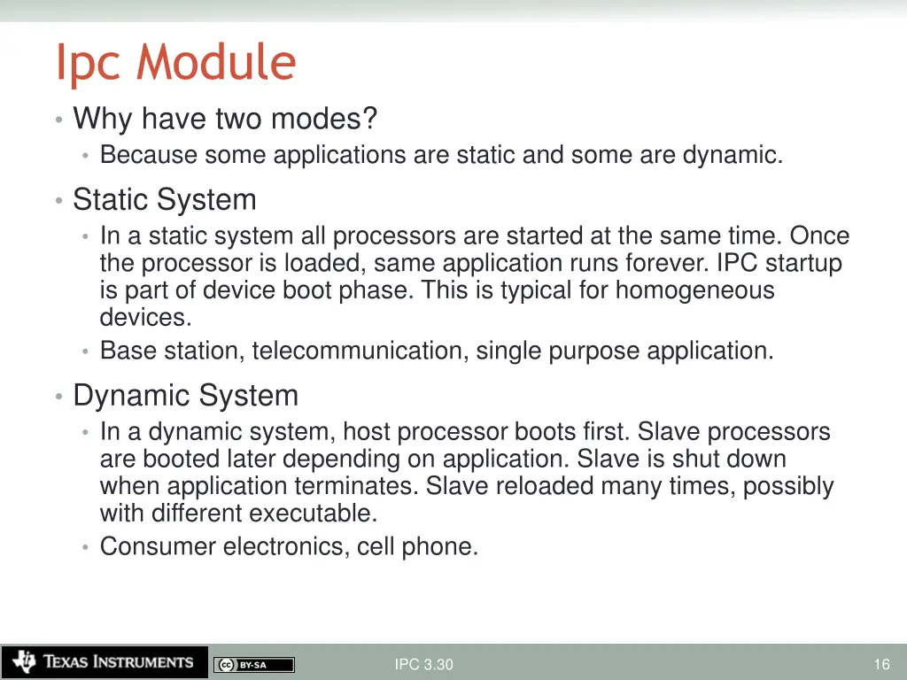 ipc module why have two modes because some