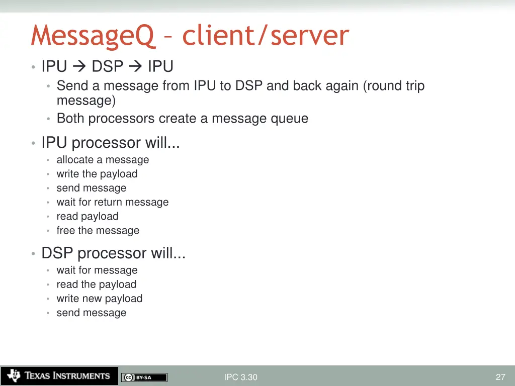 messageq client server ipu dsp ipu send a message