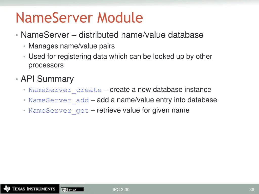 nameserver module