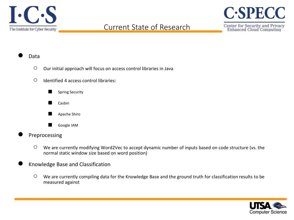 current state of research