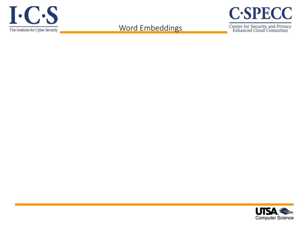 word embeddings