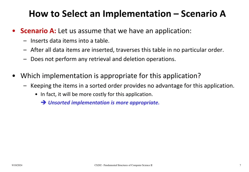 how to select an implementation scenario a