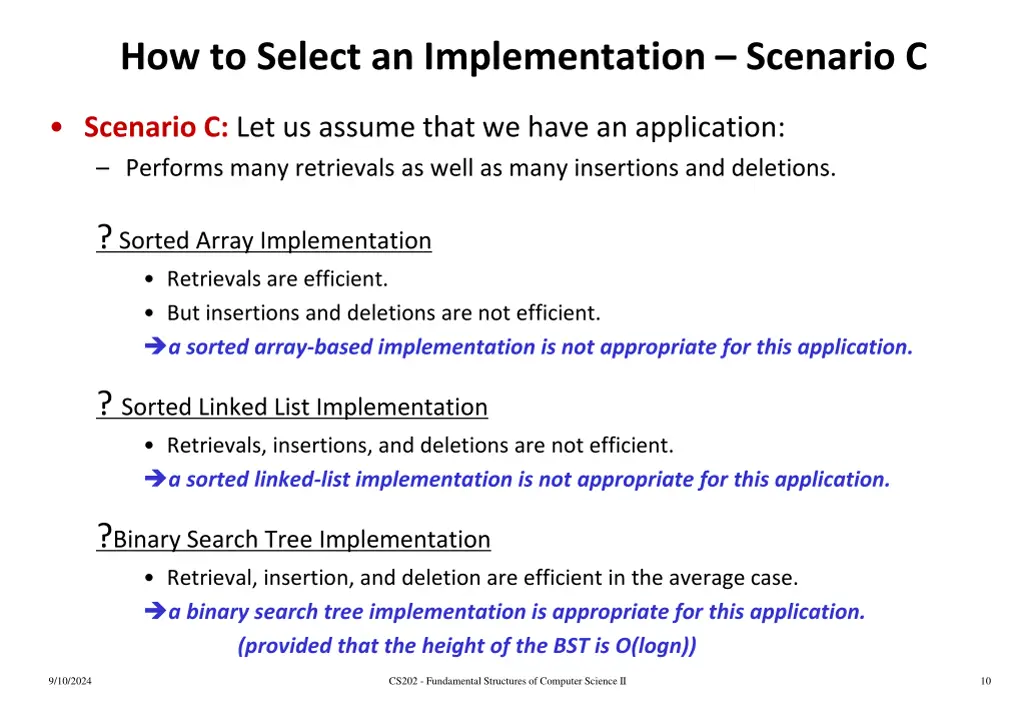 how to select an implementation scenario c