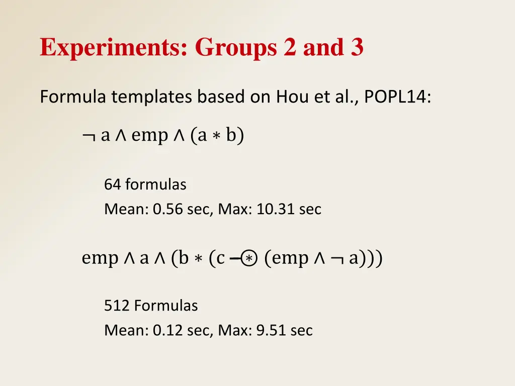 experiments groups 2 and 3