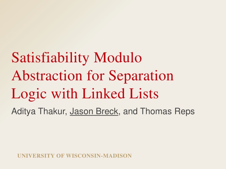 satisfiability modulo abstraction for separation