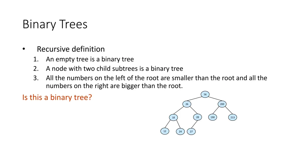 binary trees