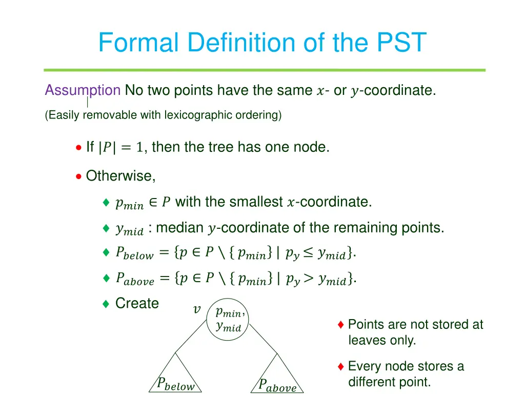 formal definition of the pst