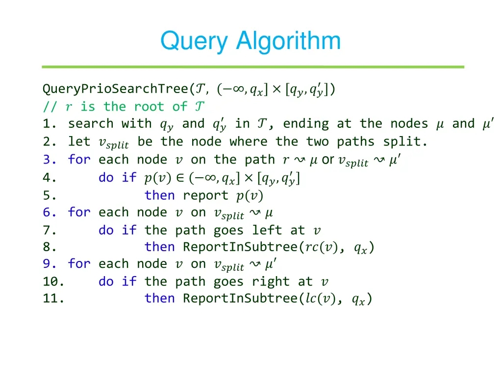 query algorithm